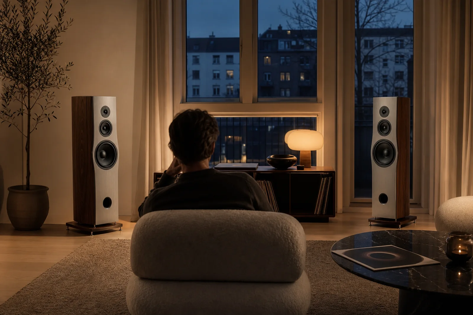 Evening listening session with a pair of Kern K3 speakers
